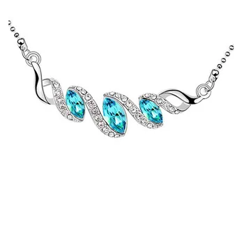 Móda nového Rakúskeho kryštálu Prívesok Náhrdelník šperkov, veľkoobchod a zmiešané dávku celý náhrdelník darček pre ženy je najlepší priateľ