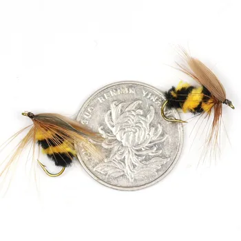 10 Ks/Set Rybárske Umelé Hmyzu Návnadu Čmeliaky Bee Lietať Pstruhov Láka Bionic Včiel Medonosných Návnadu Fly Rybárske Návnady Ručné