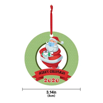 4PC 2020 Vianočné ozdoby závesné dekorácie darček produkt osobné rodinné vianočné dekorácie pre domov vonkajšie strom