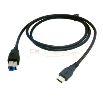 Farba čierna USB-C, USB 3.1 Typu C Konektor Samec na USB Štandard-B Samec Dátový Kábel pre Mac book & Notebook