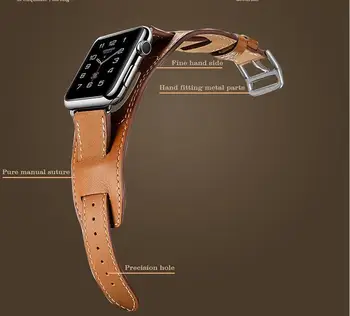 Originálne Kožené pútko Pre Apple hodinky kapela SE 44 mm 42mm Náramok Putá S Adaptérom pre iwatch kapela 38 mm 40 mm Série 6/5/4/3/2/1