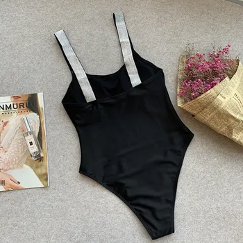 USHINE nový flash obväz otvorte zadný bikini farbou jednodielne plavky ženy jednodielne plavky bikiny