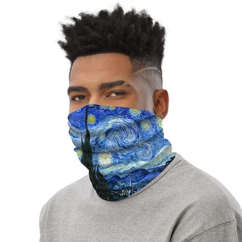 Van Gogh Olejové maľby Trubice Masku na Tvár Šatku Beží Sport Maska Magic pokrývku hlavy Lete opaľovací Krém Módne Estetické Masku na Tvár