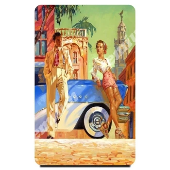 Kuba obchod so magnet vintage turistické plagát