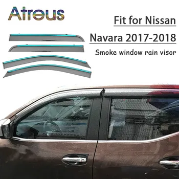 Atreus 1set ABS Dážď, Dym Okno Clonu Auto, veterný štítok Pre Nissan Navara 2017 2018 Príslušenstvo
