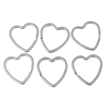 60pcs Ručné Srdce Tvar Split Kľúč Reťazca Krúžok Konektor Pre DIY Príslušenstvo