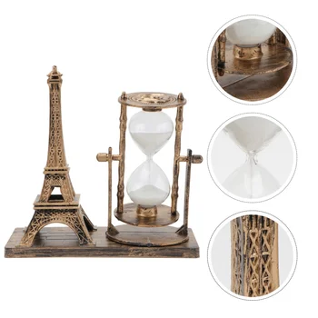 1pc Retro Hodiny Dekor Ploche Sandglass Časovač Eiffelova Veža Ornament