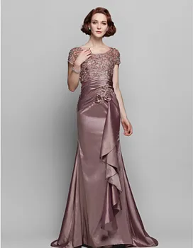 šaty nové módne 2016 hot vestidos de festa špeciálne krátke rukávy dlhé ležérne oblečenie čipky elegantné Matka Nevesty Šaty