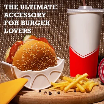 Umývateľný Opakovane Burger Držiteľov Pevné Plastové Okno V Kuchyni Skladovanie Potravín Rack Organizátor Bytové Doplnky Dodávky
