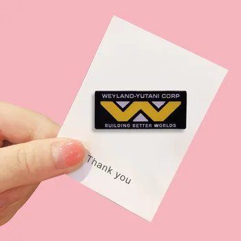 Weyland Yutani Corp Brošňa Budovanie Lepších Svetov Smalt Pin W logo Odznak Šperky
