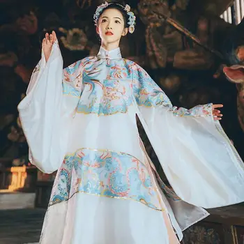 Čínsky Štýl Dávnych Cosplay Costume Nádherné Výšivky Lady Hanfu Elegantné Mäkké, Hodvábne Čínske Oblečenie Fáze Výkonu Oblek