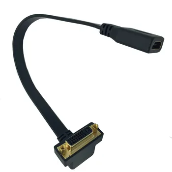 Byt Slim High Speed HDMI-DVI 24+5 Samica 90 uhol Kábla 0,3 m
