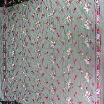 Francúzsky Afriky Textílie, Čipky Krásne Multi-Farebné HOBBY Ručné Svadobné Šaty Šaty Materiál Tylu Oka Textílie, Čipky 1 Yard