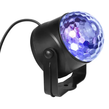 Diaľkové Ovládanie LED Malé Magic Ball USB Mini Crystal Magic Ball Svetlo Farebné Rotujúce Fáze Laserové Svetlo KTV Fáze Svetlo