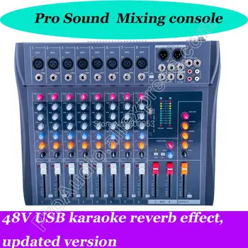 MICWL 8 Kanálov Karaoke Zvuk Mixing Console Mixér USB 48V reverb efekt, aktualizovaná verzia