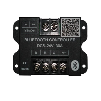 RGB LED Bluetooth ovládač pre RGB 5050 3528 LED Pásy, Osvetlenie Android / IOS Smartphone;DC5-24V 30A