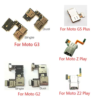 Držiak Karty SIM Slot Zásuvka Čítačky Zásobník Flex Kábel Pre Moto G2, G3, G5 Plus Z Z2 Hrať SIM Karty Flex