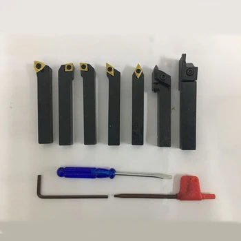 Ti-potiahnuté sústruh otáčania nástroja 8 mm 7pcs nástroje na sústruženie, sústruh