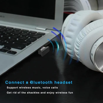 5.0 Bluetooth USB Adaptér Vysielač Bluetooth Audio Prijímač Bluetooth Dongle Bezdrôtový USB Adaptér pre Počítač PC, Notebook c