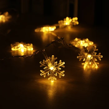Vianočné Dekorácie pre Domov Vonkajšie Svetlá 10 LED Reťazec Svetla Teplá Biela Adornos Navidad Natal Decoracion Vianočné Čítanie