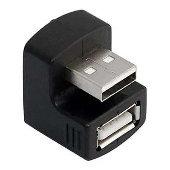 HOT-5 Pack Dole Uhol USB 2.0 Adaptér mužmi a Rozšírenie 90 180 Stupňov Adaptér pre LTE Adaptér Power Bank