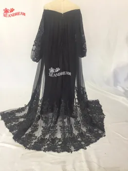 2019 arabský štýl prichádza nové večerné šaty dlhé rukávy s vlakom vysokej kvality bling bling večerné šaty vyrobené v číne XD-18