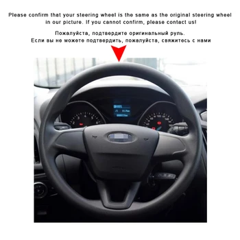 Auto Vrkoč Na Volante Kryt pre Ford Focus 3-2018 Bez Multi-Function DIY Auto Pletenie Riadenia Zahŕňa