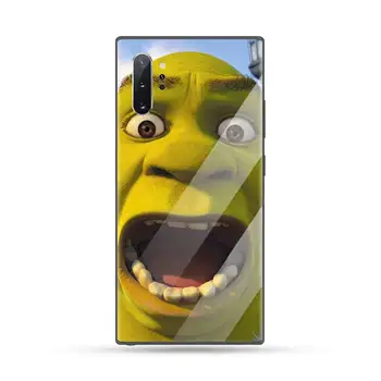 Cartoon Moive Shrek Coon Luxusný Telefón Prípade Tvrdeného skla Pre Samsung S6 S7 okraji S8 S9 S10 e plus note8 9 10 pro