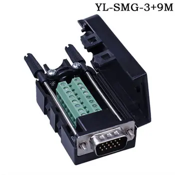 DB15 VGA Male 3 Riadky 15 Pin Plug Breakout Svoriek Skrutky Typ DIY Konektor Samica D-SUB Veľkoobchod