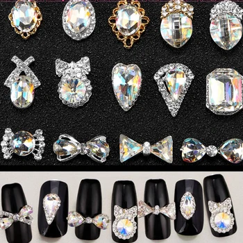 50 ks 3D sklo nechtov gem dekorácie/ luxusný dizajn vintage charm diamantové šperky ponuky a nail art design odtlačkový/nechtov šperky