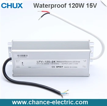 LED Vody-Dôkaz Typ ovládač na prepínanie režimu Napájania SMPS 120w 15V (LPV-120W-15V)