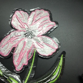 1Pair Ružový Kvet Výšivky Žehlička na Patche pre DIY Oblečenie, Módne Oblečenie, Odevy Nášivka