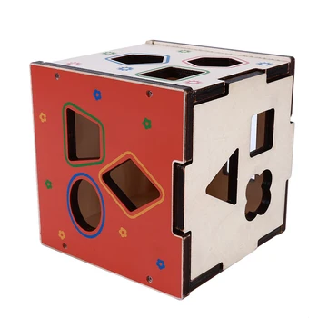 Kreatívne Dieťa Vzdelávania Vzdelávacie Drevené Hračky Geometrický Tvar Blokov Box Triedenie Zodpovedajúce Montessori Deti, Darčeky Výučby Hračky