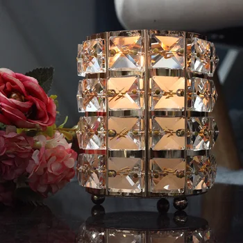 Európska Nordic Luxusné Crystal Zlatý Svietnik Model Izba Domov Romantický Jedálenský Stôl Svadobné Dezert Stôl Dekorácie