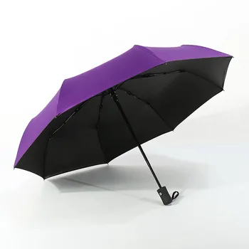 Plne automatické vinyl opaľovací krém dážď a dážď dual-purpose slnečník 8 kosti trojnásobne vinyl dáždnik