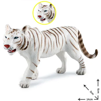 4 Štýly Simulácia Biely Tiger Zvierat Obrázok Zberateľskú Hračky Voľne Žijúcich Zvierat Akčné Figúrky Deti Plastové Hračky Cementu