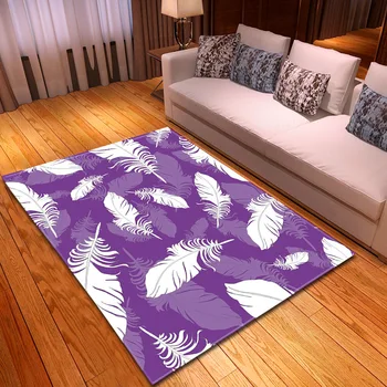 Farebný Páv pierko koberec 3d tlač veľkých kobercov pre spálne, obývacia izba, detská izba mäkké salón rohože domova