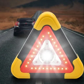 Auto Prenosný Výstražný Trojuholník Svetla LED Solárne Núdzové semafor Barikád Bezpečnosti Prihlásiť Reflexné Núdzové Svetlo