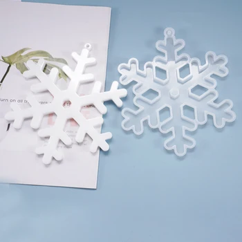 DIY Crystal Epoxidové Silikónové Snowflake Formy Vianočné Závesné Prívesok Dekorácie, vianočné dekorácie pre domov рождество 2021