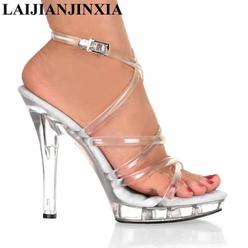 LAIJIANJINXIA Crystal Topánky 13 CM Sexy Vysokým Podpätkom Sandále Platformy dámske Tanečné Topánky, Nočný Klub Pól Tanečné Topánky N-008