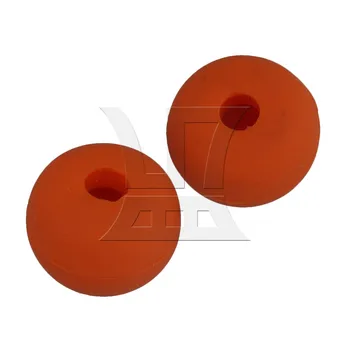 Yibuy 0.8x0.6inch Orange Univerzálne Gumy Kolo dolné stehno Praxi Tichý Tipy Bicie Príslušenstvo Pack 2