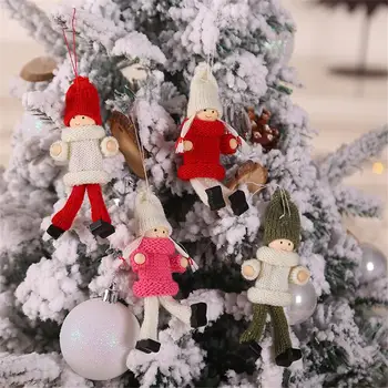 Vianočné Dekorácie Na Santa Claus Ponožky Snehuliak Elk Bábika Prívesok Darček Držiteľov Veselé Vianoce Stromu Visí Ozdoby Strany Dekoroch