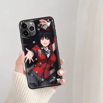 Japonské Anime Jabami Yumeko Telefón puzdro Pre IPhone 5 5S SE 5C 6 6 7 8 Plus X XS XR 11 12 Mini Pro Max 2020 čierne Silikónové Coque