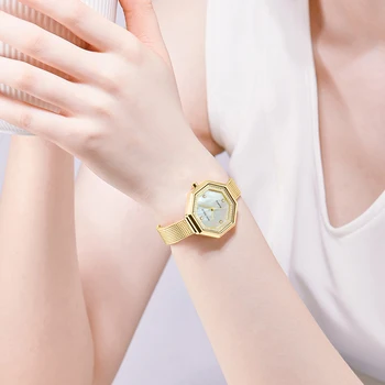 MINIFOCUS Luxusné Hodinky Ženy Módne Hodinky 2020 Ľadový Sa Pozerať Na Dievča Nepremokavé Elegantné Quartz Rose Gold Oka Popruh Relojes