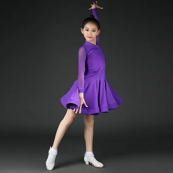 Deti Šaty Pre Dievčatá, Deti Nové Šikmé tvaru Praxi Tanečné Oblečenie Profesionálne Župan Danse Súťaže Tango Šaty DQS386