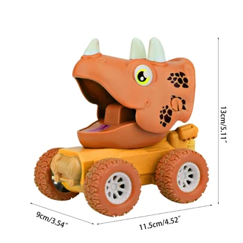 Vytiahnuť Späť Cartoon Dinosaura Autá Deti Vianočný Darček Trenie Vozidlá Poháňané Shockproof Hračka