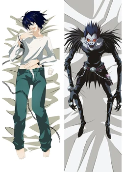 Japonsko, Anime Death Note, L Lawliet Objímanie Telo Otaku Vankúš Prípade Obliečky Obliečky Na Vankúše