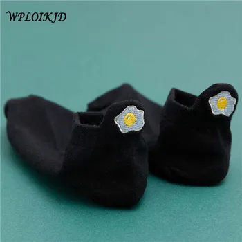 [WPLOIKJD]1 Pár Nových Produktov Harajuku Výšivky Vzor Roztomilé Ponožky Ženy Jednoduché Cartoon Bavlna Tvorivé Calcetines Skarpetki