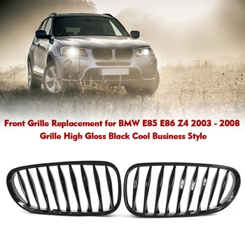 Auto Prednej Mriežky Výmena za BMW E85 E86 Z4 2003 - 2008 ABS Plastová Mriežka Vysoký Lesk Black Pohode Bussiness Štýl
