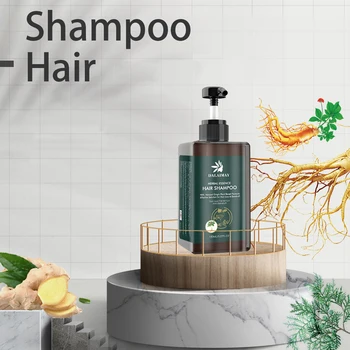 Rast vlasov Šampón Zázvor Fallopia Multiflora Vlasy Šampón Zázvor Polygonum multiflorum šampón, lupiny